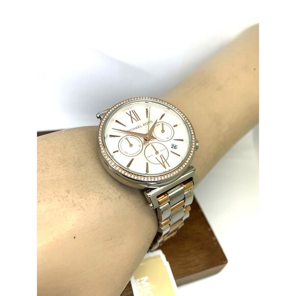 Michael Kors Women\'s Watch MK6558 Sofie Quartz Chronograph Rose Gold Steel 39mm main image 13